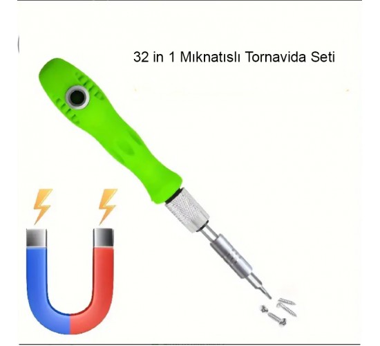 32in1 Mıknatıslı Tornavida Seti 32in1 Mıknatıslı Tornavida Seti