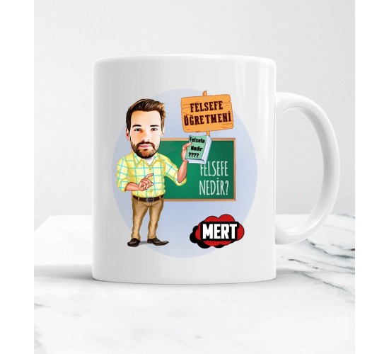 Felsefe Öğretmenlerine Özel Karikatür Kupa Bardak