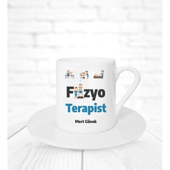 Fizyoterapistlere Özel İsimli Kahve Fincanı