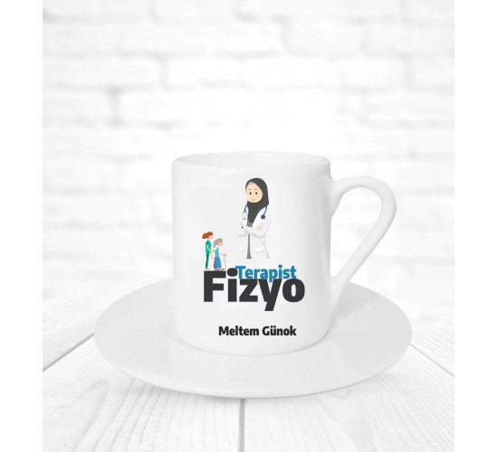Fizyoterapistlere Özel İsimli Kahve Fincanı