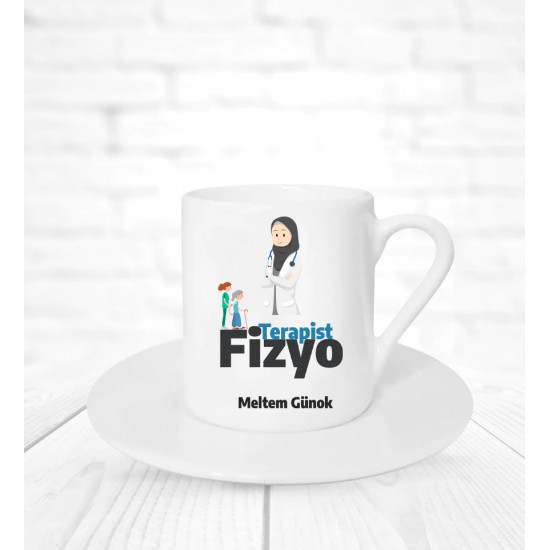 Fizyoterapistlere Özel İsimli Kahve Fincanı
