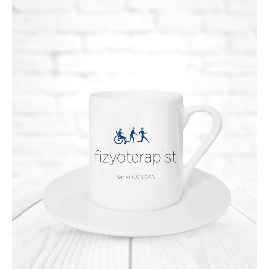 Fizyoterapistlere Özel İsimli Kahve Fincanı