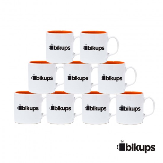  Toptan Baskılı İçi Turuncu Kupa Bardak