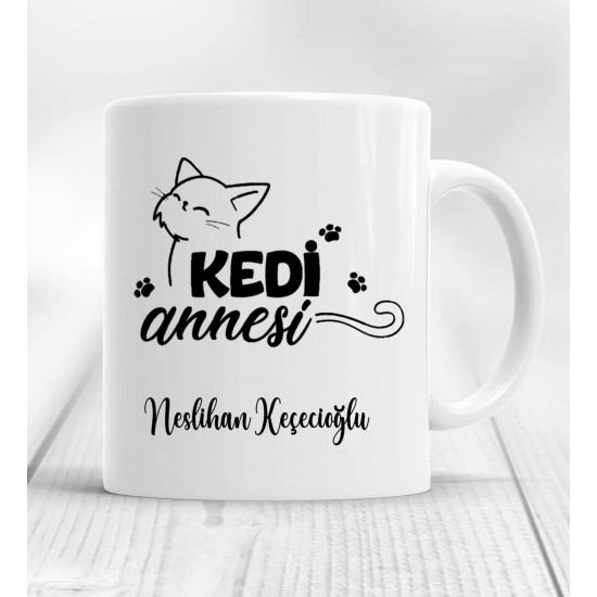 Kedi Annesine Özel isimli Kupa Bardak