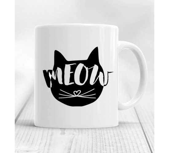 Meow Baskılı Kupa Bardak
