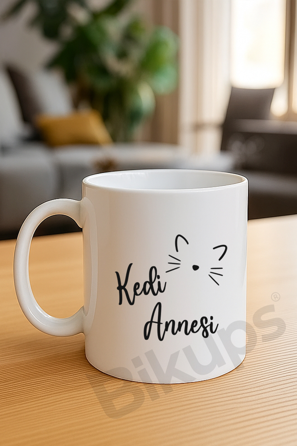 Kedi Annesi Baskılı Kupa Bardak