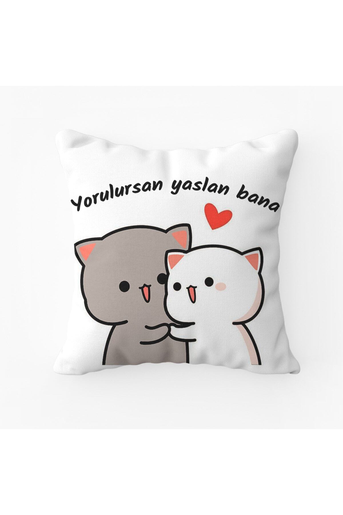 Yorulursan Yaslan Bana Baskılı Yastık