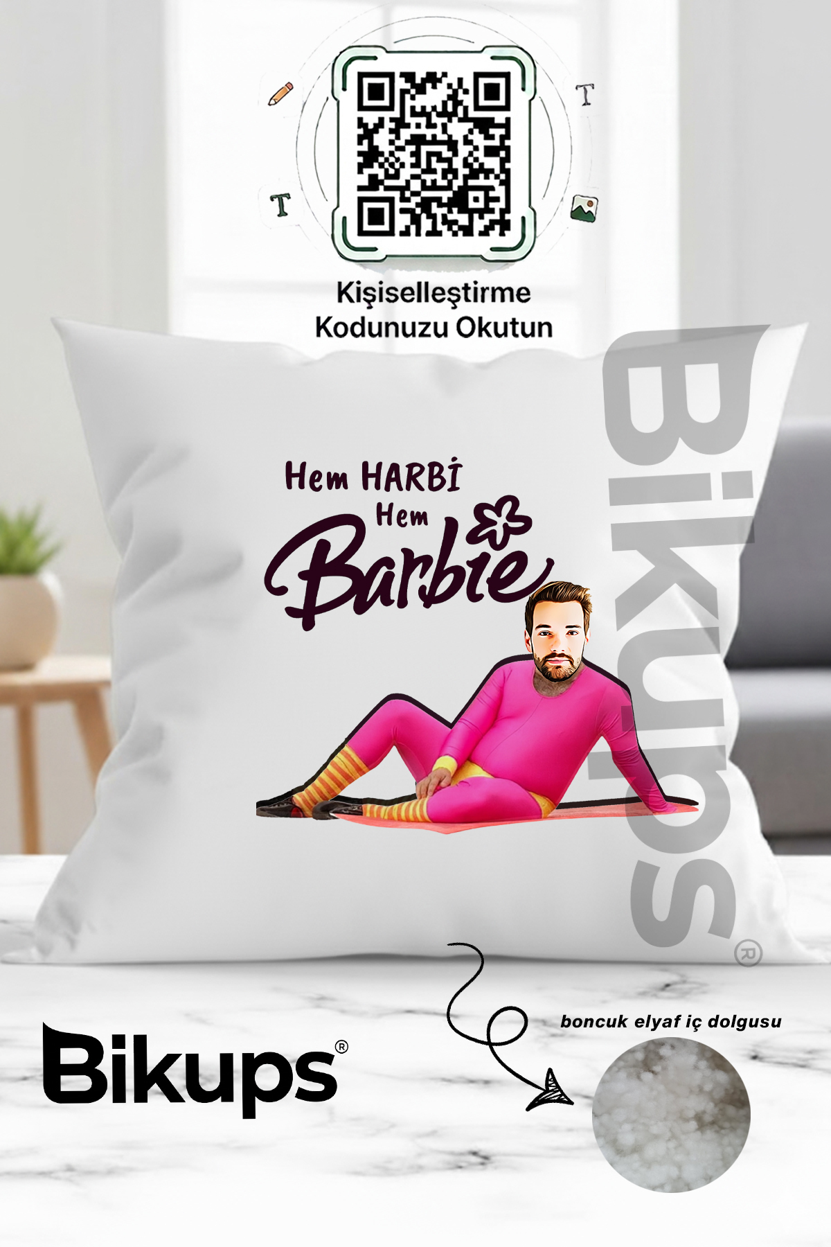 Recep İvedik baskılı komik yastık 28x28 ( kendi resminiz )